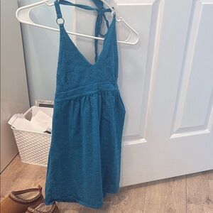 Teal Halter Dress